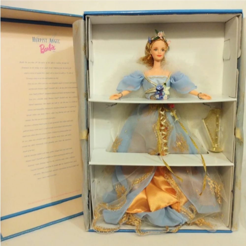 🌹🍃New In Box ~ “Harpest Angel” 1997 Collectors Barbie Doll - Angels of Music🍃🌹